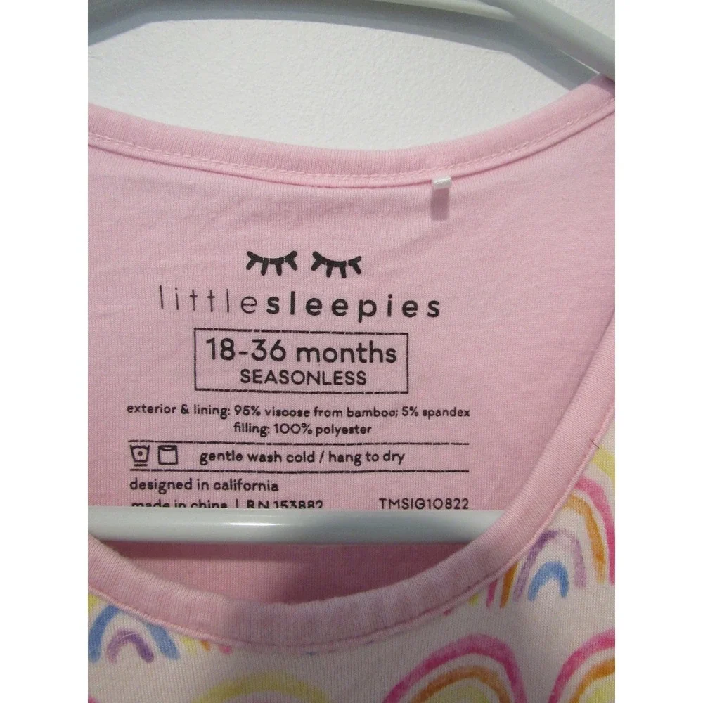 Little Sleepies Rainbow Bamboo Viscose Seasonless Sleep Sack 18-36 Months Pink